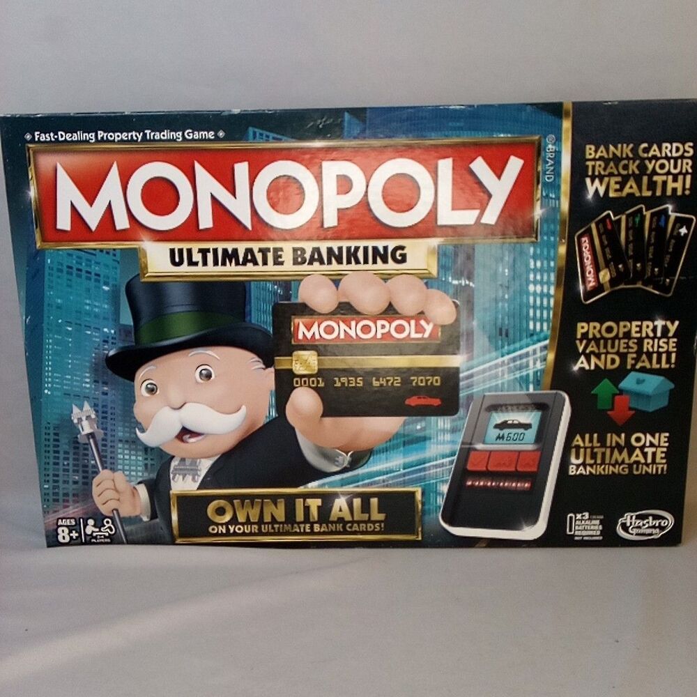 Monopoly Ultimate Banking Board Game Hasbro Electronic Family Night Tabletop